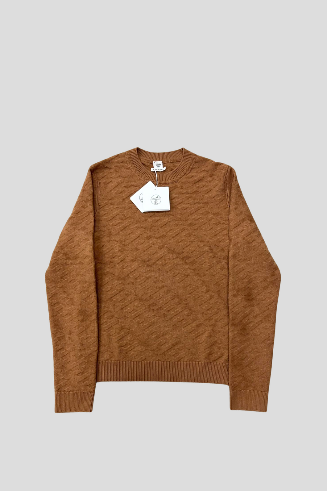 Brown H Motif Wool Knit Sweater Size 38 / UK 10 by Hermès