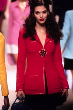 Load image into Gallery viewer, Crimson Runway Tweed Jacket Size FR 38 by Chanel
