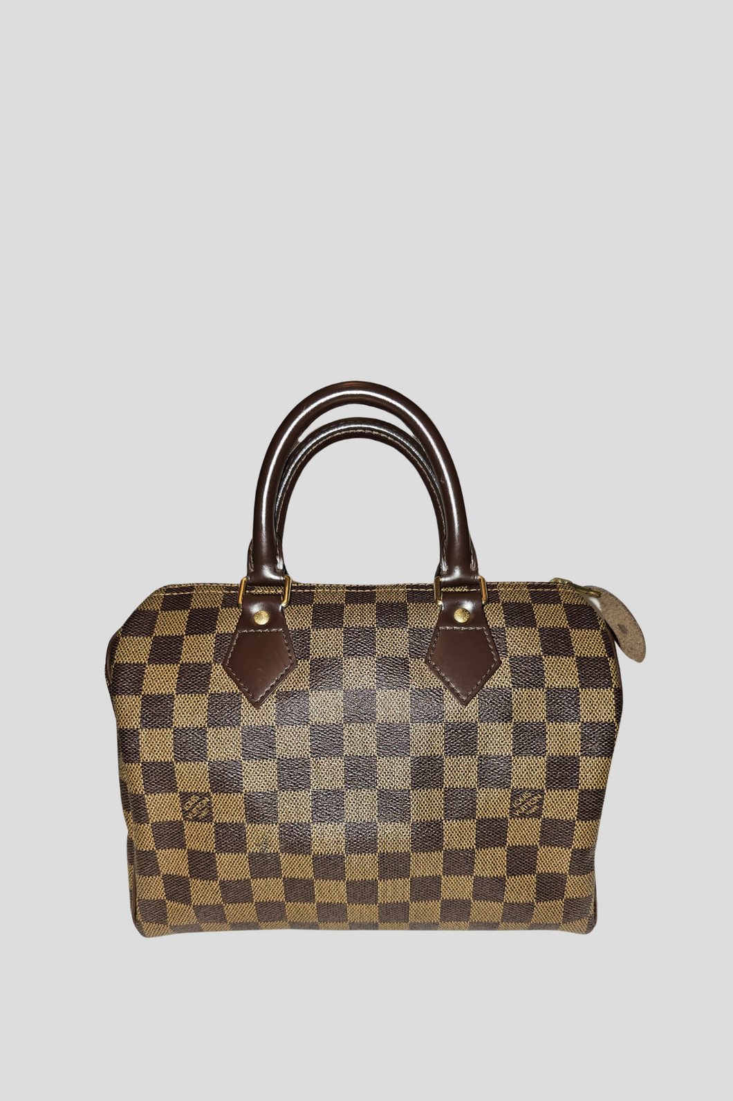 Brown GHW Vintage Speedy 25 Damier Ebene Bag by Louis Vuitton