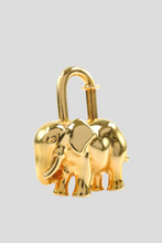 Load image into Gallery viewer, Gold L&#39;Exotisme 1988 Elephant Cadena Padlock Charm by Hermès
