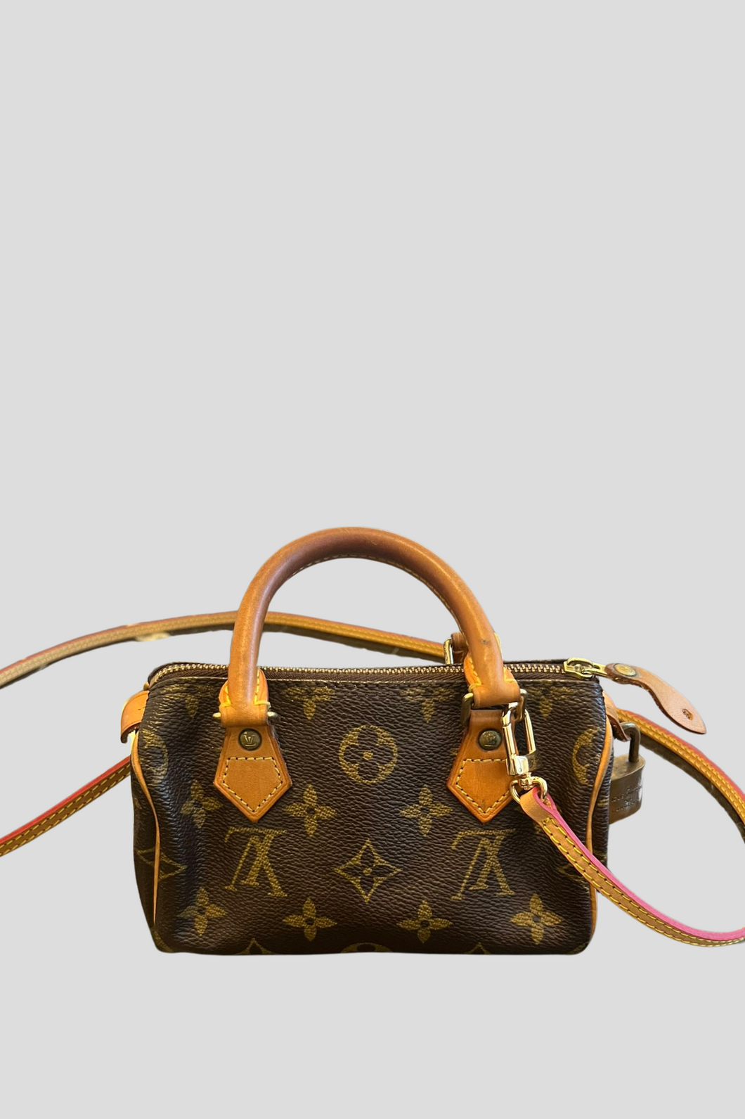 Brown GHW Vintage Nano Speedy Monogram Canvas by Louis Vuitton