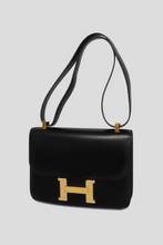 Load image into Gallery viewer, Black GHW Constance 23 Box Calf Leather Bag by Hermès
