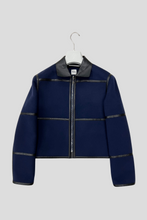 Load image into Gallery viewer, Blue Runway Tatersale Double-Sided Cashmere Jacket Size 40 / UK 12 by Hermès
