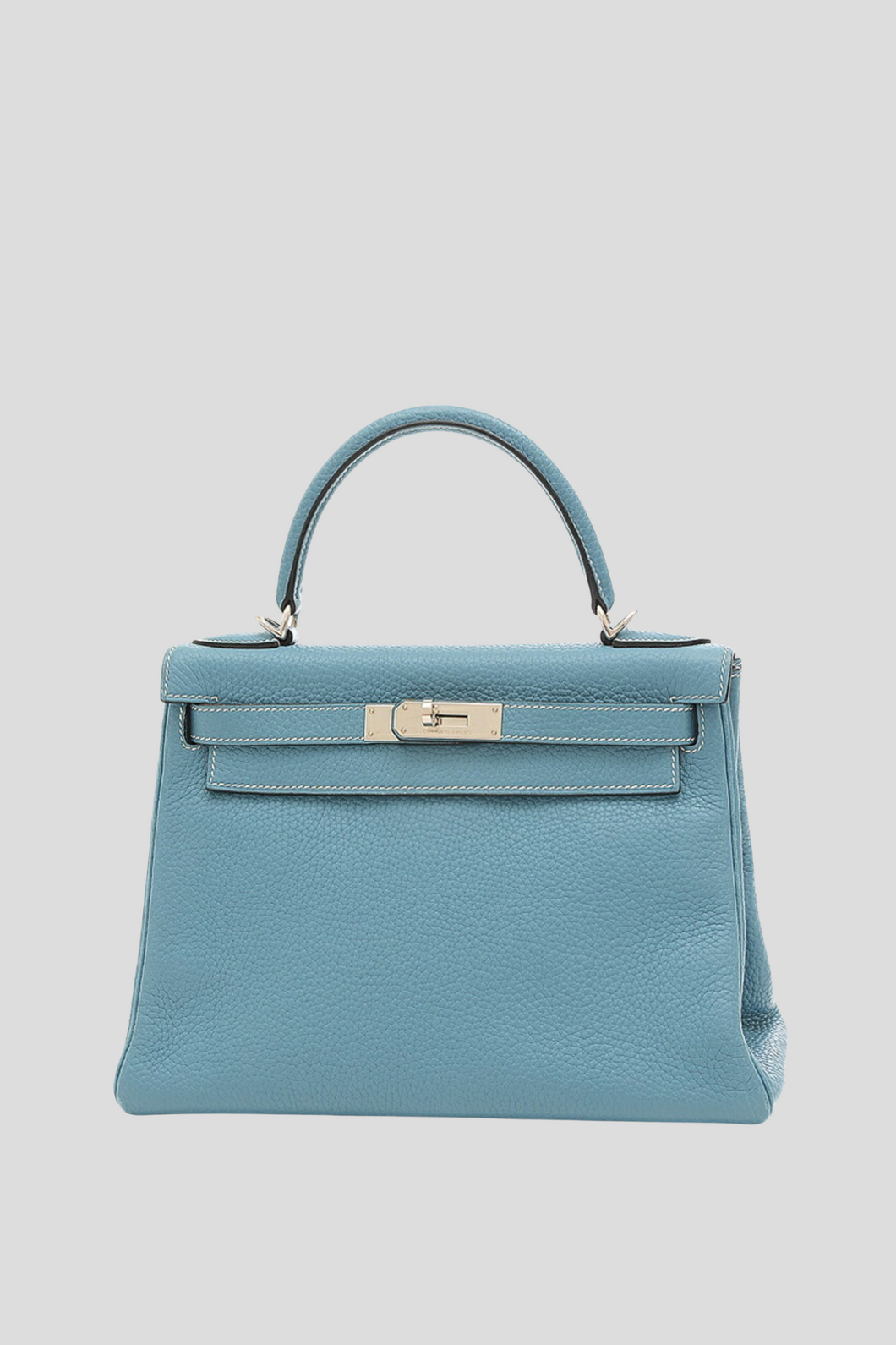 Blue Jean PHW Kelly Retourne 28 Taurillon Clemence Leather Bag by Hermès