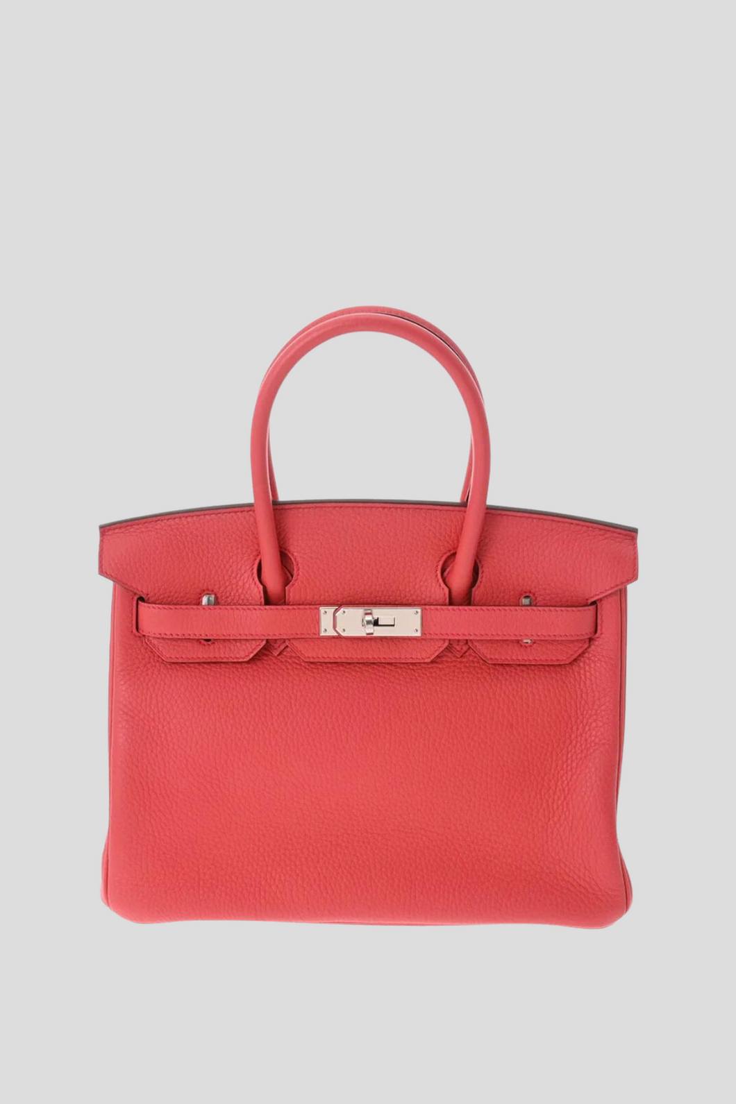 Bougainvillea PHW Birkin 30 Taurillon Clemence Leather Bag by Hermès