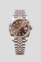 Load image into Gallery viewer, Datejust Chocolate Dial 18K Everose Gold and Stainless Steel Watch by Rolex
