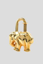 Load image into Gallery viewer, Gold L&#39;Exotisme 1988 Elephant Cadena Padlock Charm by Hermès
