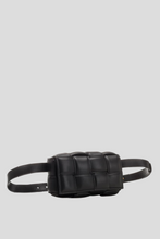 Load image into Gallery viewer, Black Small Cassette Belt Bag by Bottega Veneta
