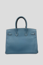 Load image into Gallery viewer, Blue Jean PHW Birkin 35 Togo Leather Bag by Hermès
