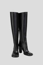 Load image into Gallery viewer, Black Bloc Leather Knee High Boots Size 39 / UK 6 by Bottega Veneta
