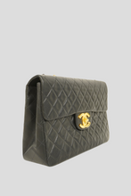 Load image into Gallery viewer, Black GHW Lambskin Maxi Single Flap Bag by Chanel
