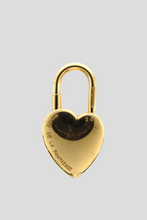 Load image into Gallery viewer, Gold Annee de la Fantaisie 2004 Heart Cadena Padlock Charm by Hermès
