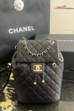 Load image into Gallery viewer, Black GHW Caviar Urban Spirit Backpack by Chanel
