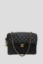 Load image into Gallery viewer, Black GHW Caviar Vintage Large Camera Flap Bag by Chanel
