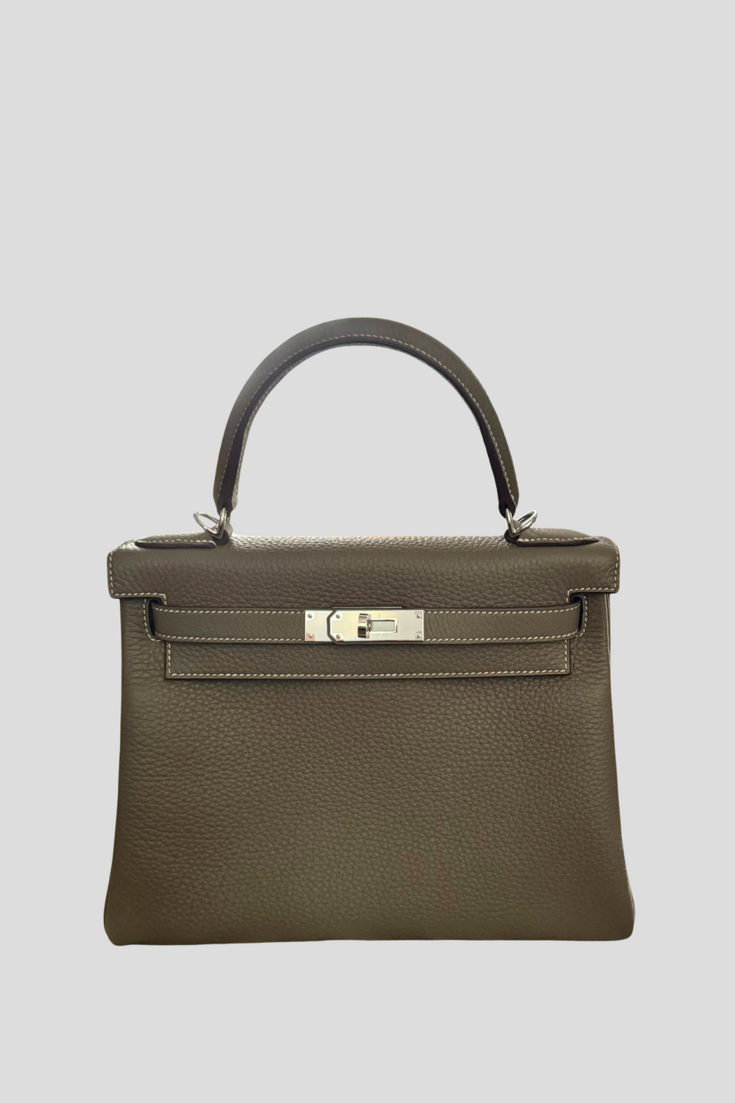 Etoupe PHW Kelly Retourne 28 Taurillon Clemence Leather Bag by Hermès