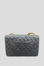 Load image into Gallery viewer, Black GHW Calfskin Vintage Classic Maxi Single Flap Bag by Chanel
