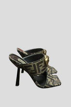 Load image into Gallery viewer, Brown Fendace FF Jacquard Mules Size 37 by Versace
