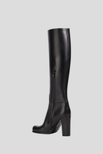 Load image into Gallery viewer, Black Bloc Leather Knee High Boots Size 39 / UK 6 by Bottega Veneta
