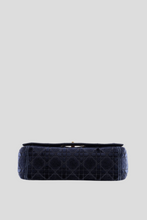 Load image into Gallery viewer, Dark Blue Denim Medium Dior Caro Suede Bag by Dior
