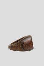 Load image into Gallery viewer, Brown Bijouterie Fantaisie Wood Ring by Hermès
