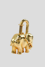 Load image into Gallery viewer, Gold L&#39;Exotisme 1988 Elephant Cadena Padlock Charm by Hermès
