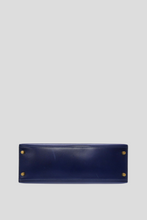 Load image into Gallery viewer, Bleu Royal GHW Kelly Sellier 32 Box Calf Leather Bag by Hermès
