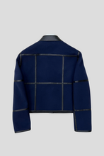 Load image into Gallery viewer, Blue Runway Tatersale Double-Sided Cashmere Jacket Size 40 / UK 12 by Hermès
