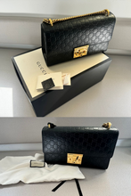 Load image into Gallery viewer, Black GHW Guccissima Padlock Shoulder Bag by Gucci
