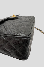 Load image into Gallery viewer, Black GHW Caviar Vintage Large Camera Flap Bag by Chanel
