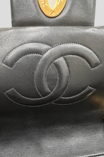 Load image into Gallery viewer, Black GHW Calfskin Vintage Classic Maxi Single Flap Bag by Chanel
