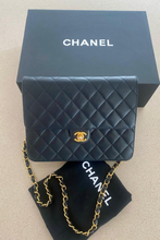 Load image into Gallery viewer, Black GHW Pre-2008 Small Square Single Flap Bag by Chanel
