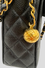 Load image into Gallery viewer, Black GHW Caviar Vintage Large Camera Flap Bag by Chanel
