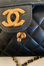 Load image into Gallery viewer, Black GHW Pre-2008 Small Square Single Flap Bag by Chanel
