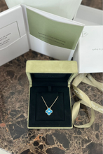 Load image into Gallery viewer, Celestial Blue Vintage Alhambra Holiday Pendant Diamond 18K Yellow Gold Porcelain by Van Cleef &amp; Arpels
