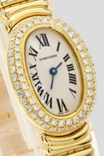 Load image into Gallery viewer, 18K Yellow Gold Double Diamond Baignoire Joaillerie Watch by Cartier
