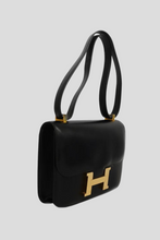 Load image into Gallery viewer, Black GHW Constance 23 Box Calf Leather Bag by Hermès
