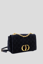 Load image into Gallery viewer, Dark Blue Denim Medium Dior Caro Suede Bag by Dior
