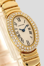 Load image into Gallery viewer, 18K Yellow Gold Double Diamond Baignoire Joaillerie Watch by Cartier
