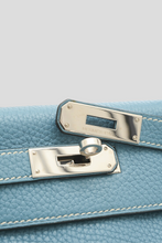 Load image into Gallery viewer, Blue Jean PHW Kelly Retourne 28 Taurillon Clemence Leather Bag by Hermès
