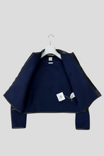 Load image into Gallery viewer, Blue Runway Tatersale Double-Sided Cashmere Jacket Size 40 / UK 12 by Hermès
