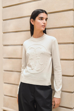 Load image into Gallery viewer, Blanc Naturel Cashmere &quot;H Lift&quot; Long Sleeve Sweater Size 40 / UK 12 by Hermès
