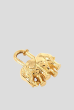 Load image into Gallery viewer, Gold L&#39;Exotisme 1988 Elephant Cadena Padlock Charm by Hermès
