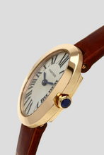 Load image into Gallery viewer, 18K Rose Gold Brown Alligator Skin Baignoire Watch by Cartier
