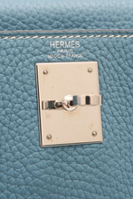 Load image into Gallery viewer, Blue Jean PHW Kelly Retourne 28 Taurillon Clemence Leather Bag by Hermès
