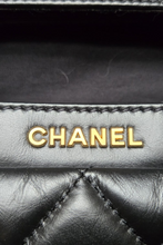 Load image into Gallery viewer, Black AGHW Graphic Catch Shopping Tote Aged Calfskin Bag by Chanel
