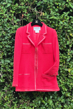 Load image into Gallery viewer, Crimson Runway Tweed Jacket Size FR 38 by Chanel
