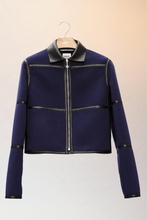 Load image into Gallery viewer, Blue Runway Tatersale Double-Sided Cashmere Jacket Size 40 / UK 12 by Hermès
