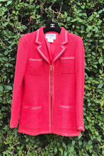 Load image into Gallery viewer, Crimson Runway Tweed Jacket Size FR 38 by Chanel
