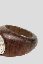 Load image into Gallery viewer, Brown Bijouterie Fantaisie Wood Ring by Hermès
