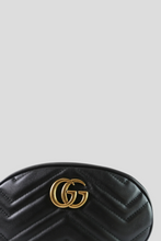 Load image into Gallery viewer, Black GG Marmont Quilted Leather Belt Bag by Gucci
